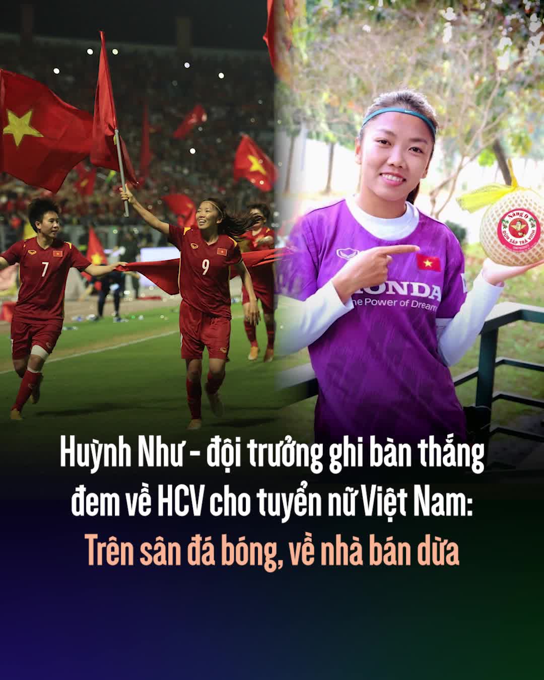 Huỳnh Như - đội trưởng ghi bàn thắng duy nhất đem về HCV cho tuyển nữ Việt Nam: Trên sân đá bóng, về nhà bán dừa