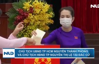 Chủ tịch UBND TP HCM Nguyễn Thành Phong và Chủ tịch HĐND TP Nguyễn Thị Lệ tái đắc cử