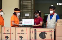Báo Người Lao Động tiếp sức Bệnh viện dã chiến thu dung điều trị Covid-19 số 1