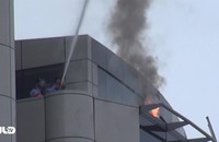 Diễn tập dập tắt vụ cháy lớn tại toà nhà Petrovietnam