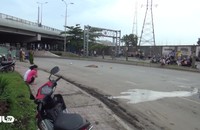 Xe bồn tông xe máy, người phụ nữ làm phụ hồ tử vong tại chỗ