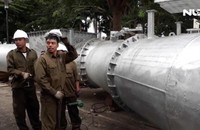 Cận cảnh siêu máy bơm chống ngập cho đường Nguyễn Hữu Cảnh