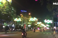 Đường đèn nghệ thuật TP Cần Thơ lung linh trong đêm