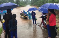 Mưa lớn, nhiều nơi ở Quảng Trị ngập sâu, chia cắt