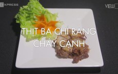 Thịt ba rọi rang cháy cạnh cho ngày mát