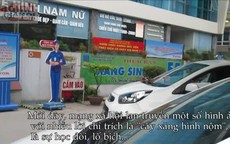 Cây xăng chào và cảm ơn khách bằng hình nộm