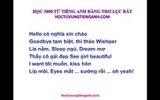 Học tiếng Anh bằng thơ lục bát (phần 2)