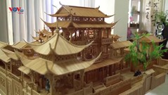 Mô hình "Vườn cổ Tô Châu" làm bằng 16.800 que tre