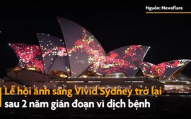 Trình diễn ánh sáng ở nhà hát Opera Sydney