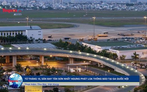 Từ tháng 10, sân bay Tân Sơn Nhất ngưng phát loa thông báo ở ga Quốc nội