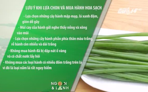 Bí kíp nhận biết hành hoa sạch