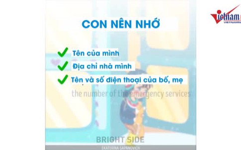 Kỹ năng nhất định phải trang bị cho bé phòng đi lạc