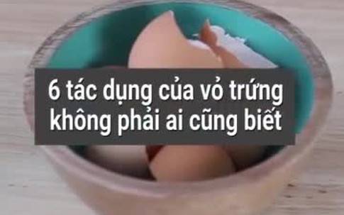 6 tác dụng bất ngờ của vỏ trứng không phải ai cũng biết