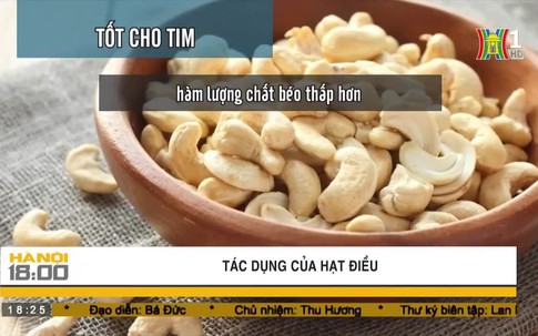 Những lợi ích của hạt điều cho sức khoẻ