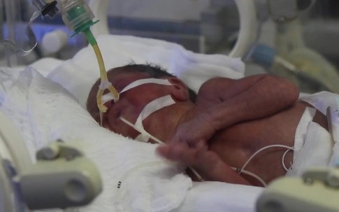 Hình ảnh mới nhất bé Bình An, con trai người mẹ ung thư giai đoạn cuối quyết sinh con sáng 24/5. Video: Võ Thu