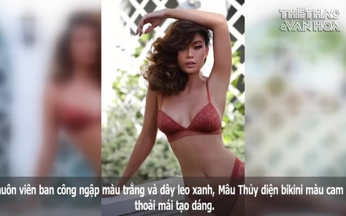 Á hậu Mâu Thủy khoe body bên ban công hậu chia tay bạn trai