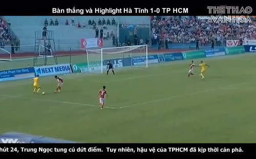 Bàn thắng và Highlights Hà Tĩnh 1-0 TP HCM