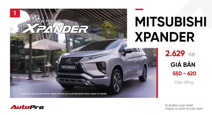 10 xe bán chạy nhất tháng 10/2019: Mitsubishi Xpander bất ngờ lật đổ ngôi vương Toyota Vios